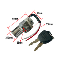 Performance Battery Charger Mini Lock with 2 Keys for Motorcycle Electric Bicycle Scooter E-Bike Electric Lock Accessories