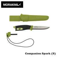 【速捷戶外】瑞典MORAKNIV 直刀(附打火石)綠 Companion Spark 13570， 登山/露營/野炊/野外求生