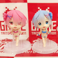 🇯🇵吼皮玩具🇯🇵 絕版 Re:0 雷姆 拉姆 比基尼 泳裝 Q版 公仔 黏土人 從零開始的異世界生活 景品 2款合售