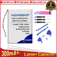 HSABAT 0 Cycle 300mAh Battery for SONY MP3 NW-E002 NW-E003 NW-E005 High Quality Replacement Accumulator
