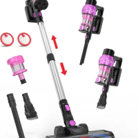 Cordless Vacuum Cleaner 80000 RPM High-Speed Brushless Motor 7 in 1 Lightweight Stick Vacuum Rechargeable Electric Broom