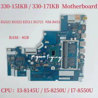 NM-B451 For Ideapad 330-15IKB Laptop Motherboard CPU: I3-8145U I5-8250U I7-8550U RAM:4GB FRU: 5B20R19898 5B20R19917 100% Test Ok
