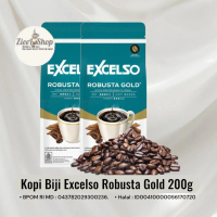 Kopi Biji Excelso Robusta Gold 200g Twinpack- Coffee Bean Excelso Robusta 200g TwinPack( 2pack )
