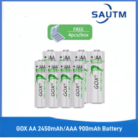GOX AA 2450mAh /AAA 900mAh 1.2V Ni-MH Rechargeable Battery (4Pcs/1Box)