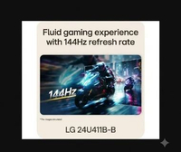 LG 24U411B-B 24-inch LG Monitor U4, IPS Full HD 144Hz Monitor + PALET KAYU