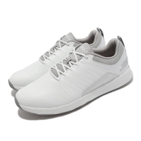 【SKECHERS】高爾夫球鞋 Go Golf Elite 4 男鞋 緩衝 緩震 疏水 皮革鞋面 輕巧 靈敏 白 灰(214022-WGY)
