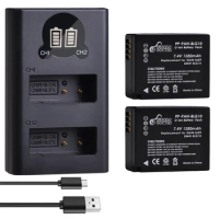 1280mAh DMW-BLG10 BLG10e DMW-BLE9 Battery + LED Dual USB Charger for Panasonic LUMIX GF5 GF6 GX7 GX9 LX100 GX80 GX85