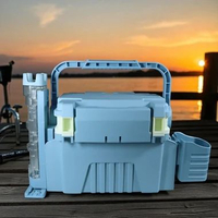 TaffSPORT Box Pancing Tackle Box Taff JF-30 Fishing Box Seat KOTAK Pancing with Rod Holder 6L