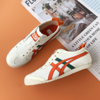 2023 Original Tiger Shoes MEXICO 66 Men's and Women's Shoes SpringSummer Breathable Sports Shoes Comfortable Anti Slip Canvas Shoes WhiteOrange Dark Green