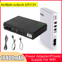 10400mAh Mini Portable UPS 5V-12V For WiFi Router Large Capacity Backup Power Adapters UPS 8800mAh