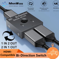 4K X 2K HDMI-Compatible Switch Bi-Direction 2 Ports HDMI-Compatible Switcher For Laptop PC PS3/4 TV 