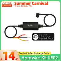 70mai Hardwire Kit UP02 Parking Surveillance Cable for 70mai A800S A500S D06 D07 D08 A400 M300 24H Parking Monitor Power Line