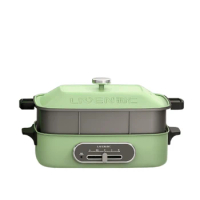 Multi-Functional Cooking Pot Hot Pot Barbecue All-in-One Pot Steamed Hot Pot Home Juhi Electric Roaster Pan Electric Steamer