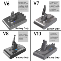 NEW 6000mAh 21.6V for Dyson V6 V7 V8 V10 Series SV10 SV11 SV12 V09 Handheld Vacuum Cleaner Spare battery Batterie
