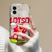 เคสโทรศัพท์มือถือลายหมี Lotso สีแดงเรียบง่ายและน่ารัก สำหรับ OPPO A3 Pro, A3X, A3 4G และ 5G, วัสดุ T