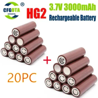 10-20PC HG2 18650 3000mAh Rechargeable Battery 18650 HG2 3.7V Discharge 20A Max 35A Power Batteries+Charger