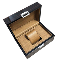 手錶收納盒手錶盒子木質烤漆收納飾品盒帶鎖簡約珠寶收藏男士腕錶包裝禮盒❀❀城市玩家