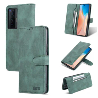 Leather Flip Wallet Case For Vivo S9 S10 S10Pro S10E X60 X60Pro X70 X70Pro Phone Cover
