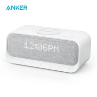 Soundcore Wakey Speakers Powered For Anker with Alarm Clock, Stereo Sound, FM Radio, White Noise