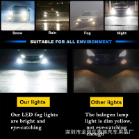 ไฟตัดหมอก LED รถยนต์, ใหม่, H11 9006 H4 H7, ไฟหน้า, ไฟ 3030 30, ไฟรถยนต์, ไฟตัดหมอกสองสี