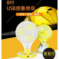 【台菱paddy】8吋USB摺疊照明燈扇BSH-HJ900(附USB傳輸線USB、照明兩用/可折疊)
