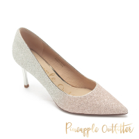 Pineapple-Outfitter-GONCA-漸層亮鑽尖頭高跟鞋-粉銀色