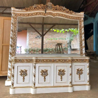 lemari hias kaca buffet cermin bupet tv meja kaca Furniture Kayu Jati