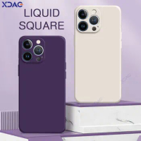 Original Square Liquid Silicone Cases for iPhone 11 12 13 14 Pro Max Plus mini Covers iPhone11 11Pro 12Pro 13Pro 14Pro iPhone14