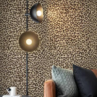 Leopard Print Peel and Stick Wallpaper Waterproof Removable Self Adhesive Textured Wall Paper Yellow