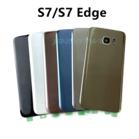 For Samsung Galaxy S7 Edge G930 G935 S7edge Glass Back Battery Housing Cover Replacement + With Logo