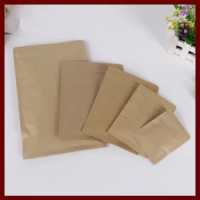 20*30cm 100pcs Kraft Paper Ziplock Bag For Gift/tea/candy/jewelry/sweets/bread Packaging Paper Food Bag Diy Jewelry Pack Display