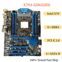 For MSI X79A-GD65 (8D) Motherboard 128GB LGA 2011 DDR3 ATX Mainboard 100% Tested Fast Ship