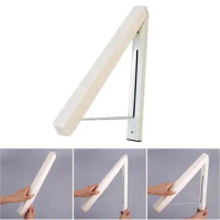 Folding Clothes Hanger, Wall Mounted Retractable Clothes Drying Rack, Aluminum