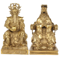 純銅龍王爺神像黃銅擺件家用供奉龍王像降福四海龍王銅像