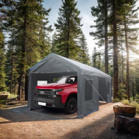 12x20 feet heavy duty outdoor portable garage ventilated canopy carports car shelter