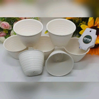 Pot Tawon 8 cm Pot Plastik Pot Putih