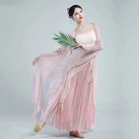 Áo Che Thân Múa Cổ Điển Áo Trang Phục Hán Phục Thanh Lịch Cho Nữ Áo Trang Phục Biểu Diễn Trang Phục 