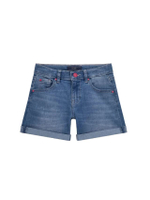 Guess กางเกงยีนส์ขาสั้นเด็กผู้หญิง  อายุ 7-14 ปี  J5GD01D4CA0  -  สีฟ้า