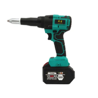 Nail suction Lithium battery automatic riveting gun Cordless Blind Rivet Tool Electric Riveter with Variable Nose