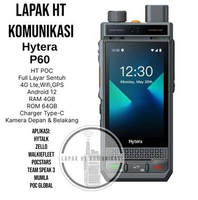 Hytera P60 HT POC Full Layar Sentuh 4G LTE WiFi GPS Android 12 RAM 4GB ROM 64GB GMI PTT ZELLO Walkie