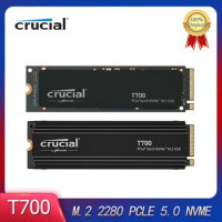 Crucial T700 1TB 2TB Gen5 NVMe M.2 SSD With Heatsink Up to 12,400 MB/s Gaming Video Editing Design Internal Solid State Drive