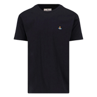 【Vivienne Westwood】男女同款 刺繡logo 短袖T恤-黑色(S號、M號、L號)
