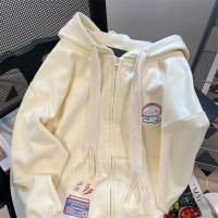 Áo Hoodie Có Khóa Kéo Cho Bé Gái Áo Khoác Len Hình Chú Chó Dễ Thương Cho Nữ Áo Cardigan Có Mũ Ngoại Cỡ Phong Cách Hàn Quốc Cho Nữ