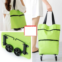 foldishopping bag shopping cart on wheels Big Pull Cart Shopping Bags For Organizer Portable Buy Vegetables Trolley Bags On
