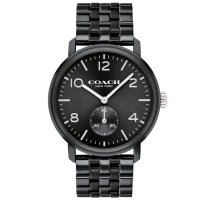 【COACH】官方授權經銷商 小秒圈時尚手錶-42mm/黑 畢業 禮物(14602531)