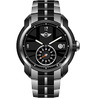 MINI Swiss Watches英國圖騰經典賽車錶(MINI-48S)-黑/42mm
