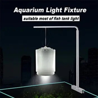 Universal Aluminium Alloy Aquarium Fish Tank Light Hanging Stand Safely Fixture Support Hanger LED Lamp Holder Clip Tools