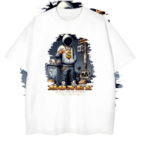 [COD]เสื้อยืดสไตล์สตรีท MONEY IS ALL THAT MATTERS ลายชายฮิปฮอปทองคำ 180g ผ้านมสไตล์ใหม่ปี2026 ไซส์ S