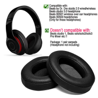 Black Replacment Ear pads ear Cushions Care Headset Earpad for Beats by dr dre Studio 2.0 Studio 3 B0500 B0501 On ear headphones