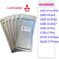 10PCS For Samsung Galaxy J250 G610 G570 J530 J730 J330 J2 J3 J5 J7 PRO Prime LCD Front Touch Screen outer Lens Glass with OCA